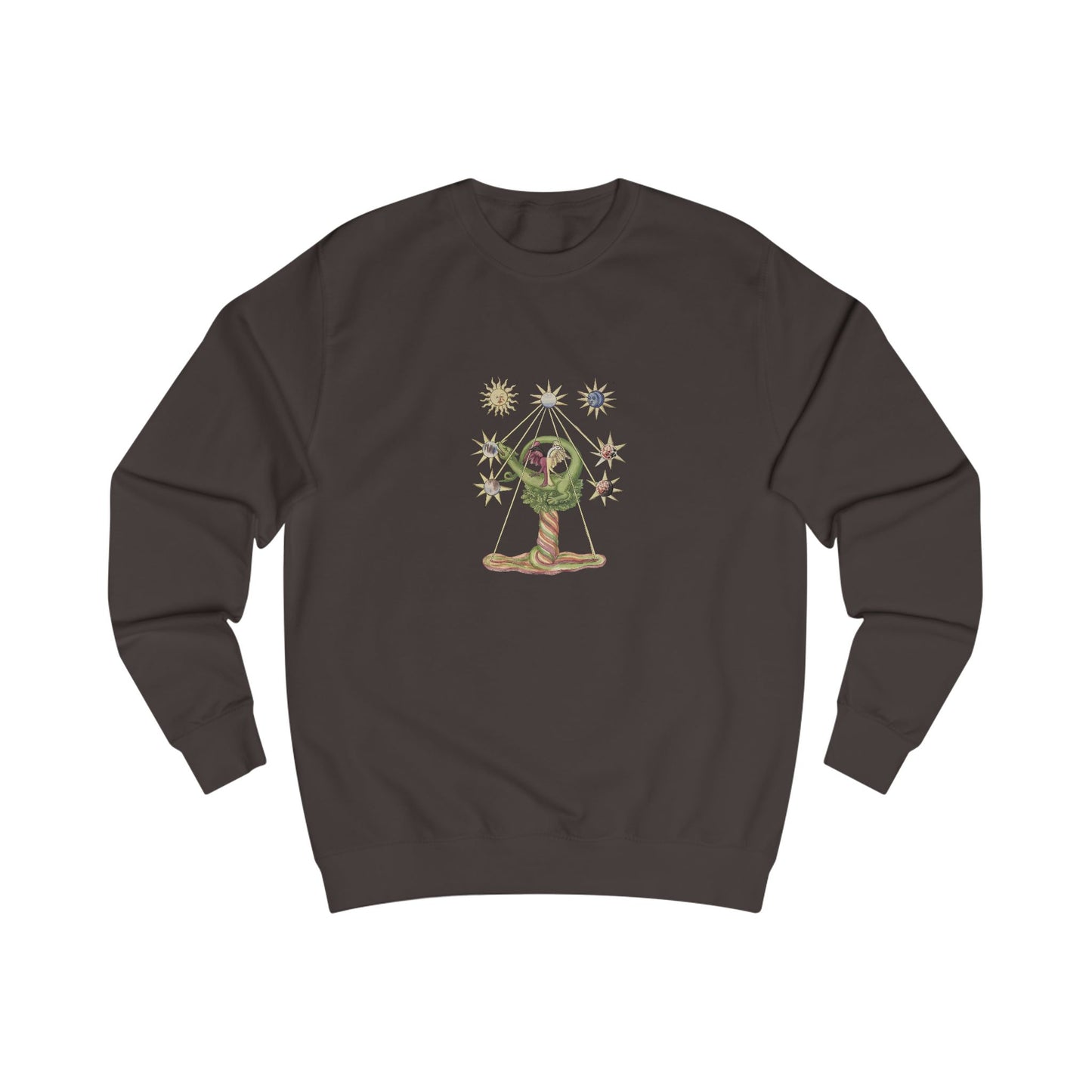 Alchemical Dragon and Two-Headed Bird, Holy Gold Alchemist Sweatshirt,