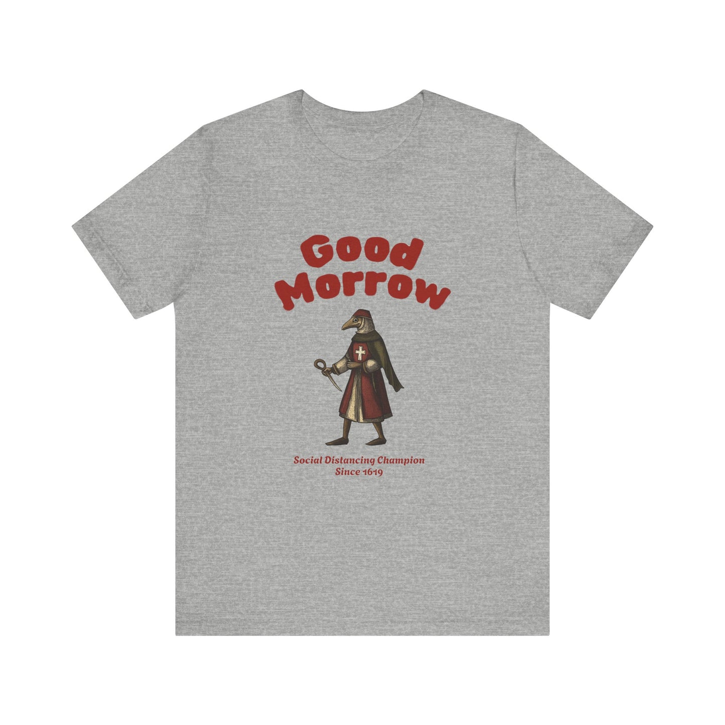 Hanseatic Art, Medieval Plague Doctor with Good Morrow 1619 Tee