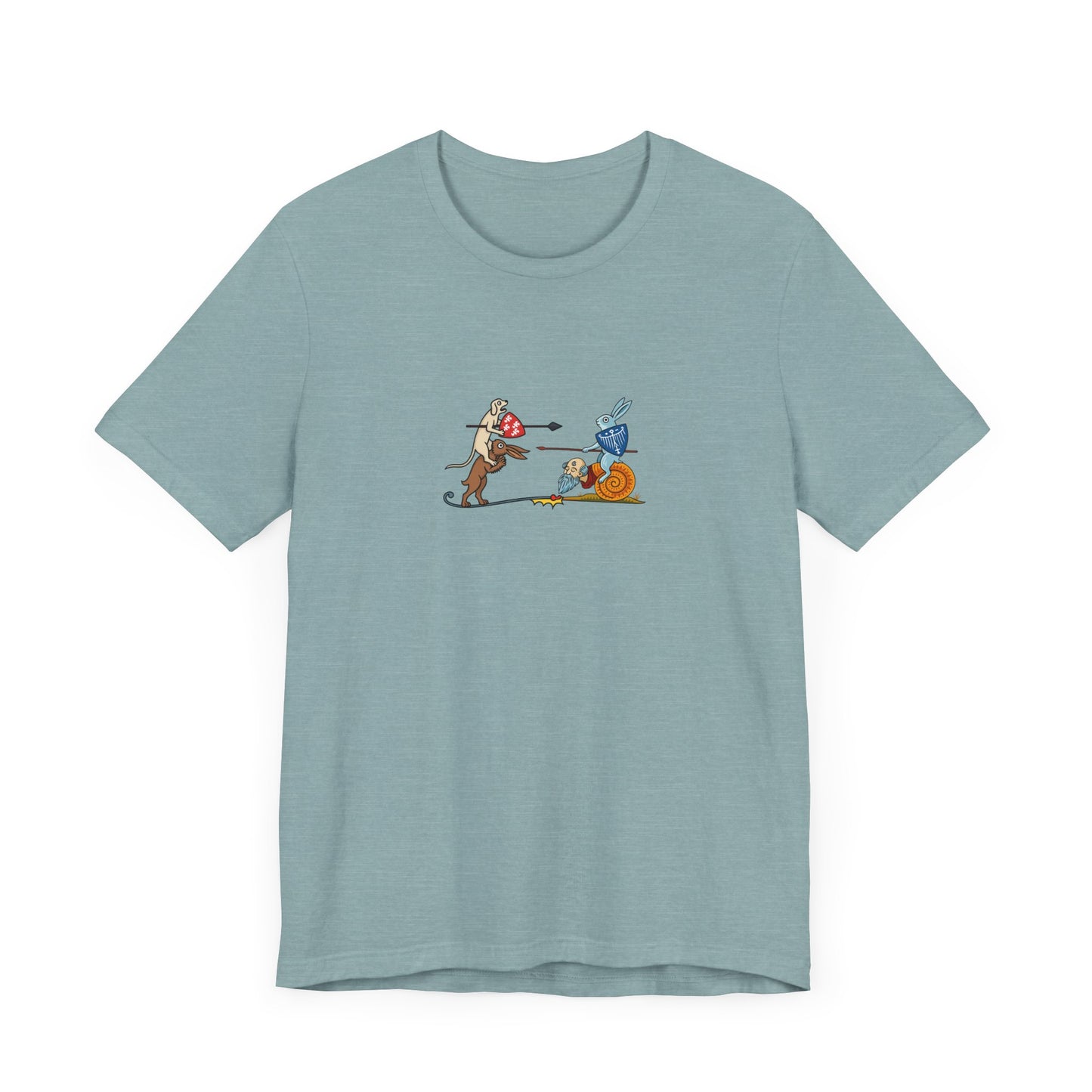 Bunny Snail Rider After MS Yates Thompson 8 F 294, Remastered Marginalia Manuscript Art Tee