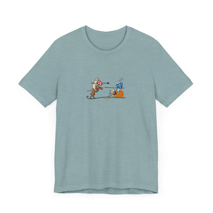 Bunny Snail Rider After MS Yates Thompson 8 F 294, Remastered Marginalia Manuscript Art Tee