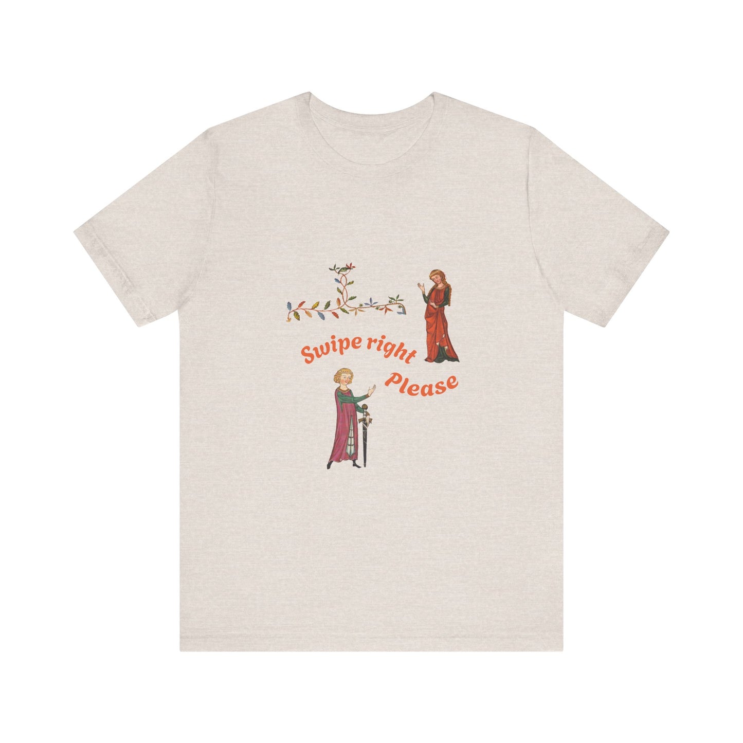 Marginalia Manuscript Romance Swipe Right Unisex Softstyle T-Shirt