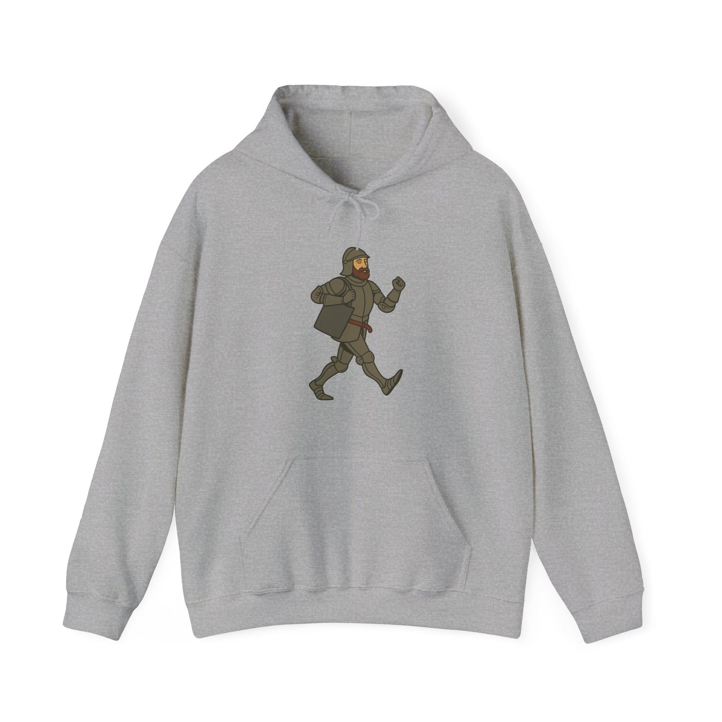 Knight on the Go - Medieval Humor - Playful Adventure Hoodie