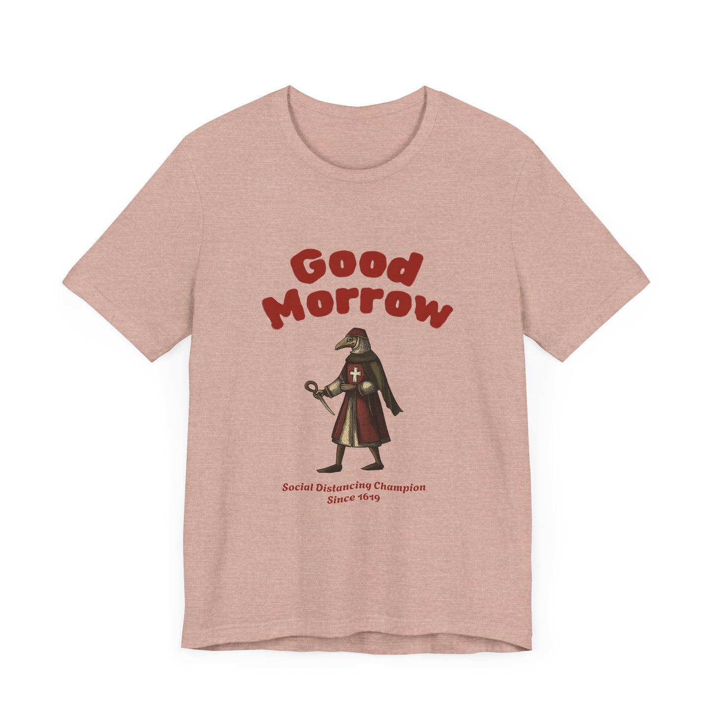 Hanseatic Art, Medieval Plague Doctor with Good Morrow 1619 Tee