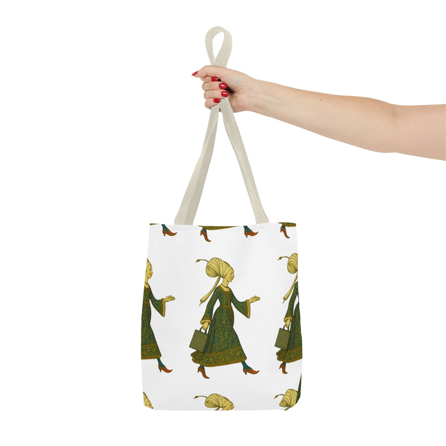 Lady of the Mall – Medieval Fashionista - Elegant Vintage Woman Tote Bag