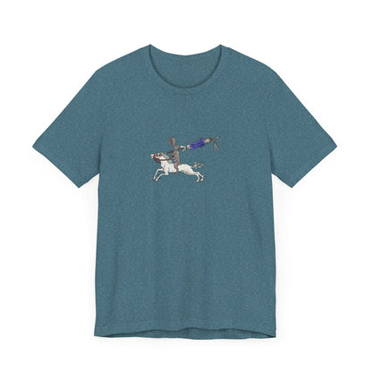 Rabbit Hunting Human, Marginalia Manuscript Art Unisex T-Shirt