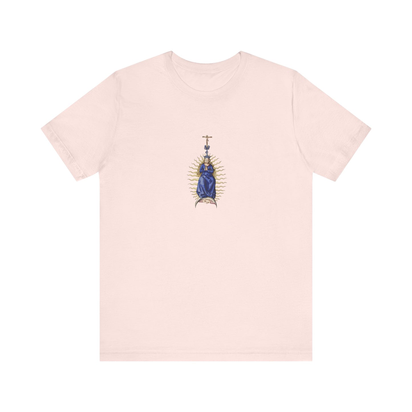 Spiritual Mary Graphic T-Shirt, Faith-Based Apparel, Casual Wear, Gift for Believers, Unisex Tee,