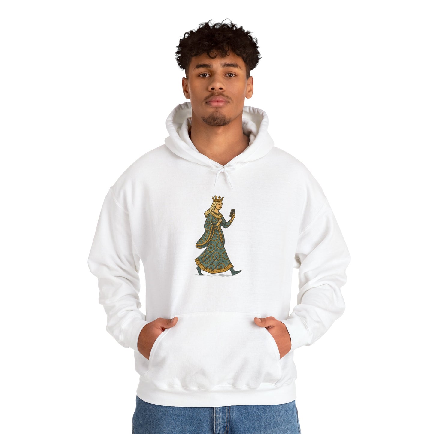 The Crowned Strutter – Medieval Couture on the Go - Cozy Unisex Hoodie