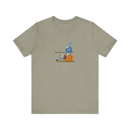 Bunny Snail Rider After MS Yates Thompson 8 F 294, Remastered Marginalia Manuscript Art Tee