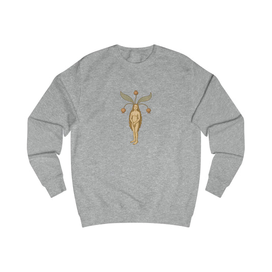 Big Mandragora Muse, Female Mandrake, Medieval Herb Lore Unisex Sweatshirt