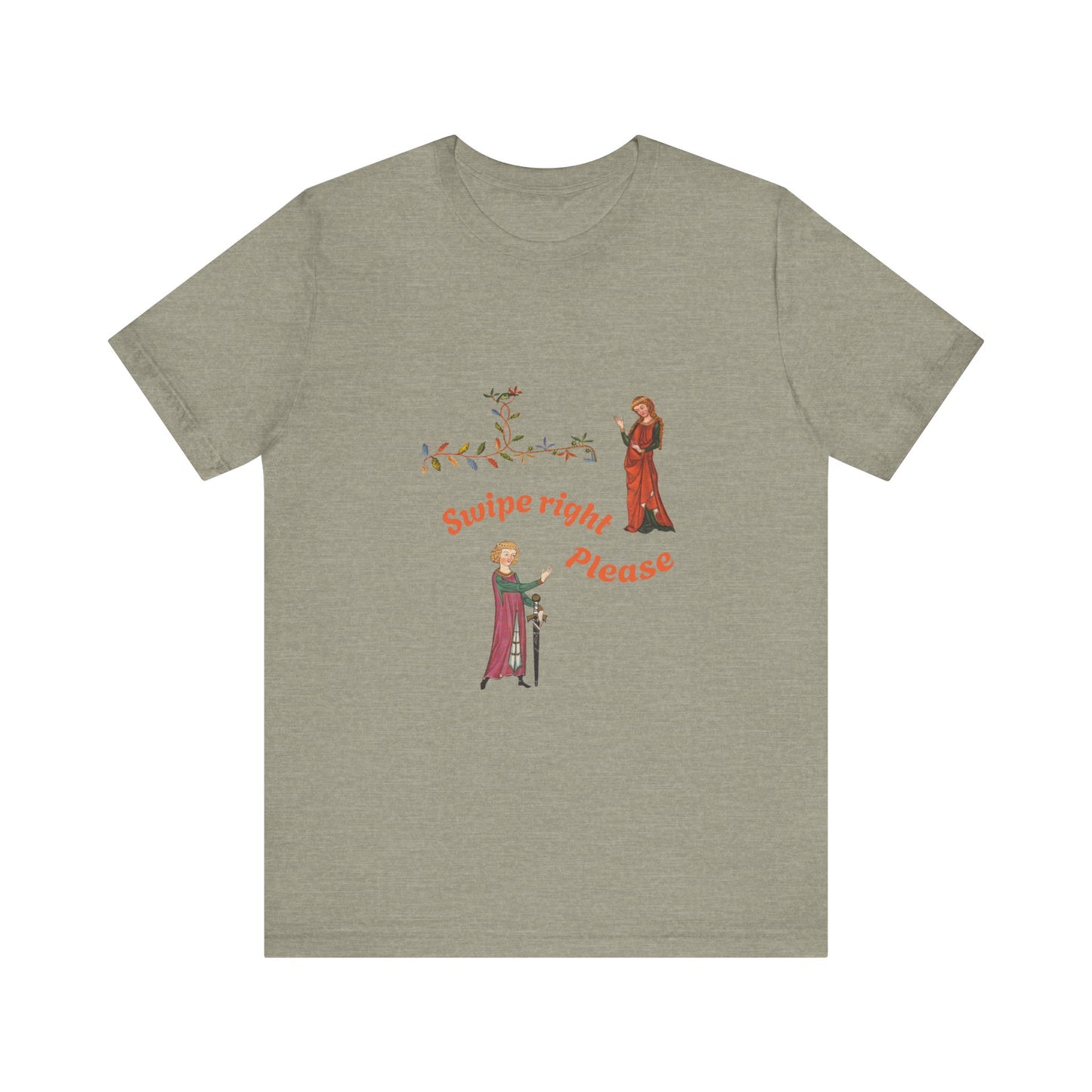 Marginalia Manuscript Romance Swipe Right Unisex Softstyle T-Shirt