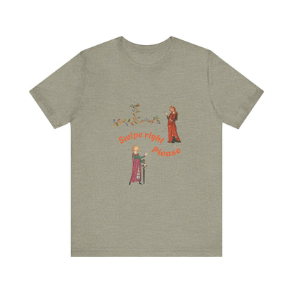 Marginalia Manuscript Romance Swipe Right Unisex Softstyle T-Shirt