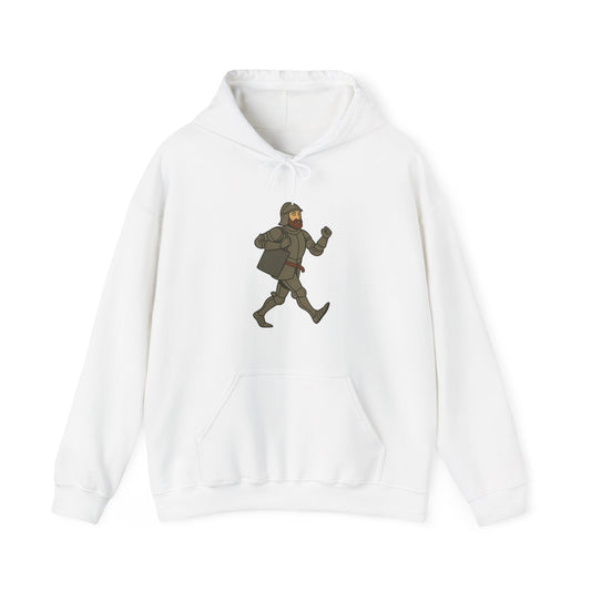Knight on the Go - Medieval Humor - Playful Adventure Hoodie