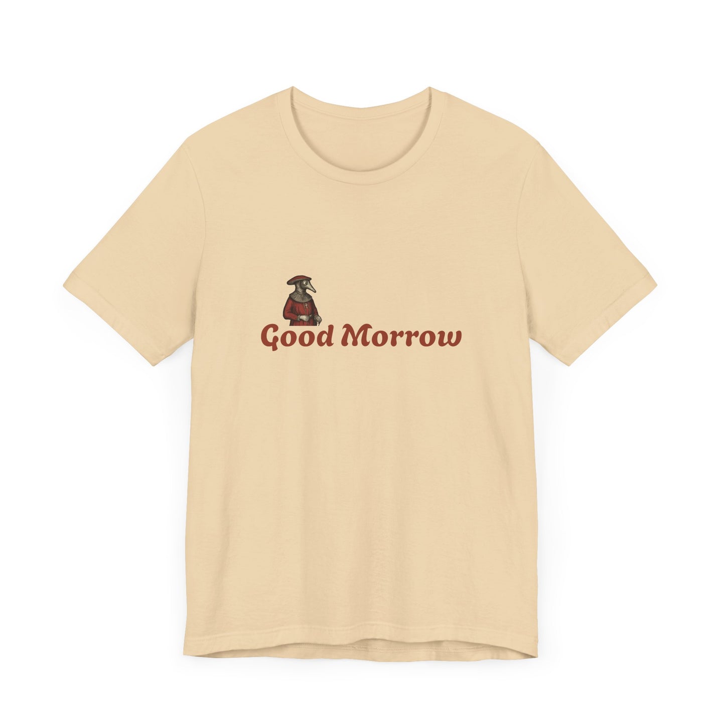 Hanseatic Art, Medieval Plague Doctor with Good Morrow Unisex Softstyle T-Shirt