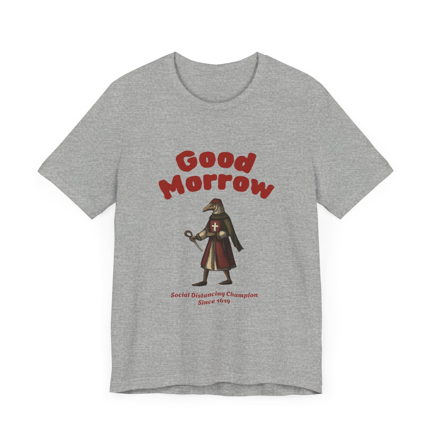 Hanseatic Art, Medieval Plague Doctor with Good Morrow 1619 Tee