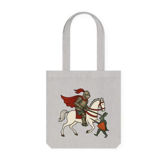 Knight & Hare - Medieval Humor Woven Tote Bag