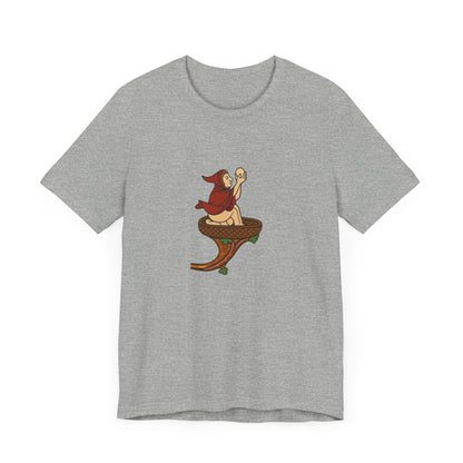 The Eggman Monk, Medieval Marginalia Print T-shirt