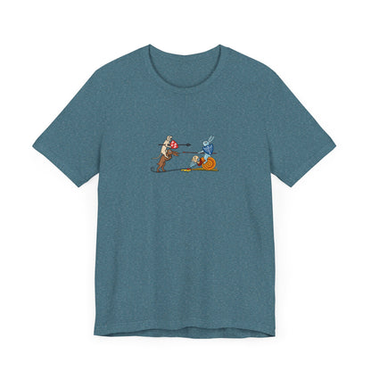 Bunny Snail Rider After MS Yates Thompson 8 F 294, Remastered Marginalia Manuscript Art Tee