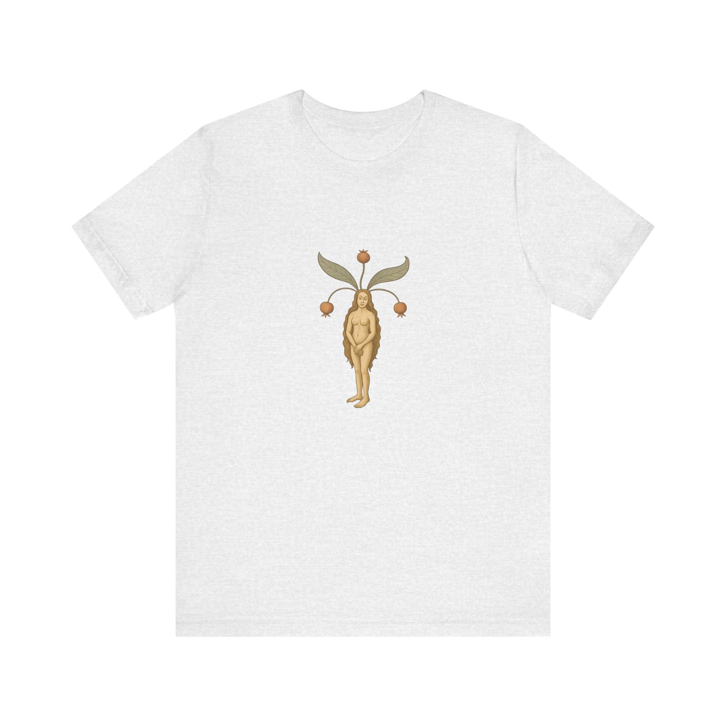 Big Mandragora Muse, Medieval Mandrake Herb Lore Unisex Heavy Cotton Tee