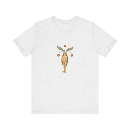 Big Mandragora Muse, Medieval Mandrake Herb Lore Unisex Heavy Cotton Tee