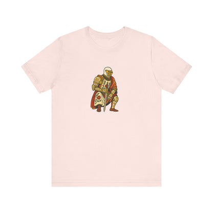 Medieval Knight With Original Flora Pattern Tee