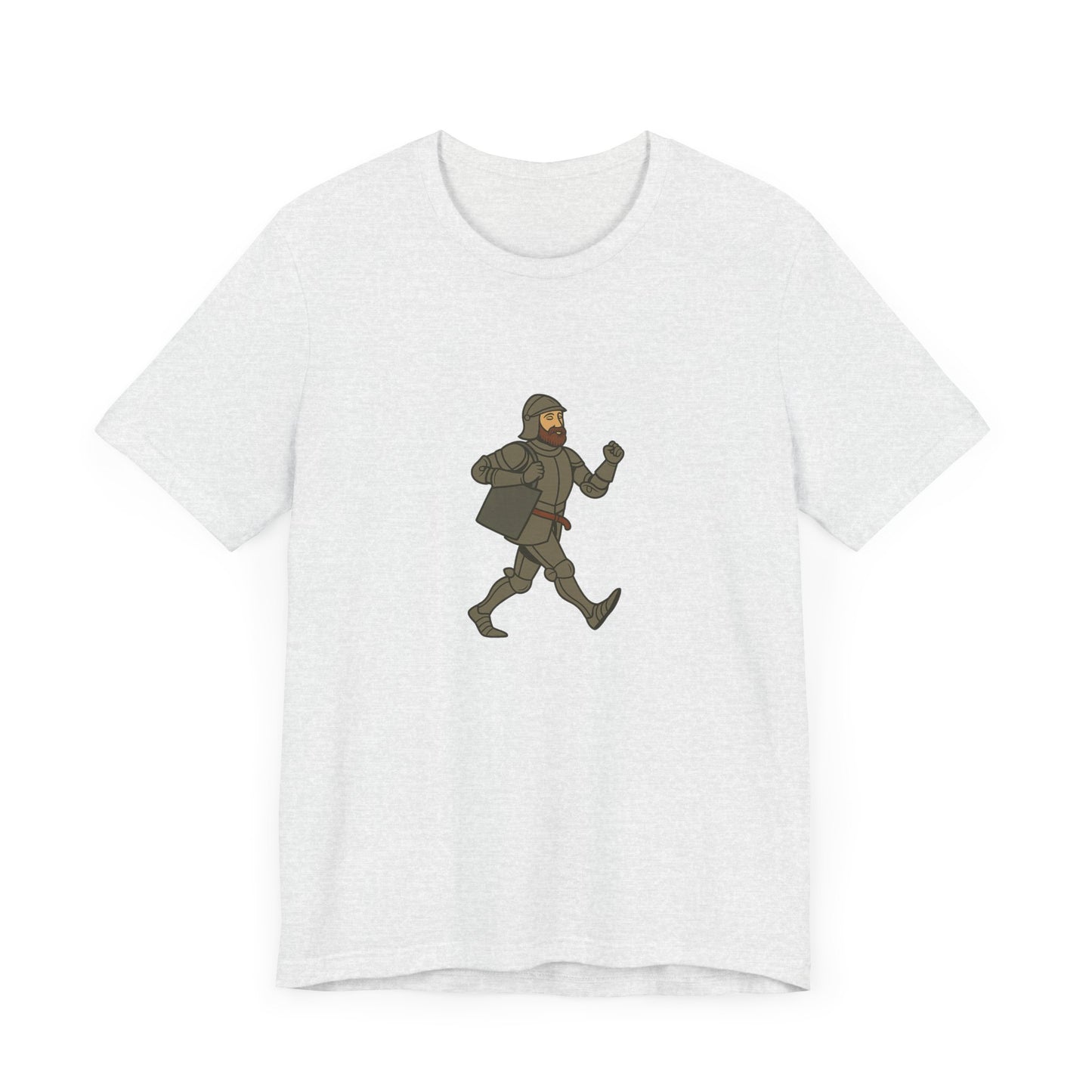 Knight on the Go - Medieval Humor - Urban Chivalry Unisex Heavy Cotton T-shirt