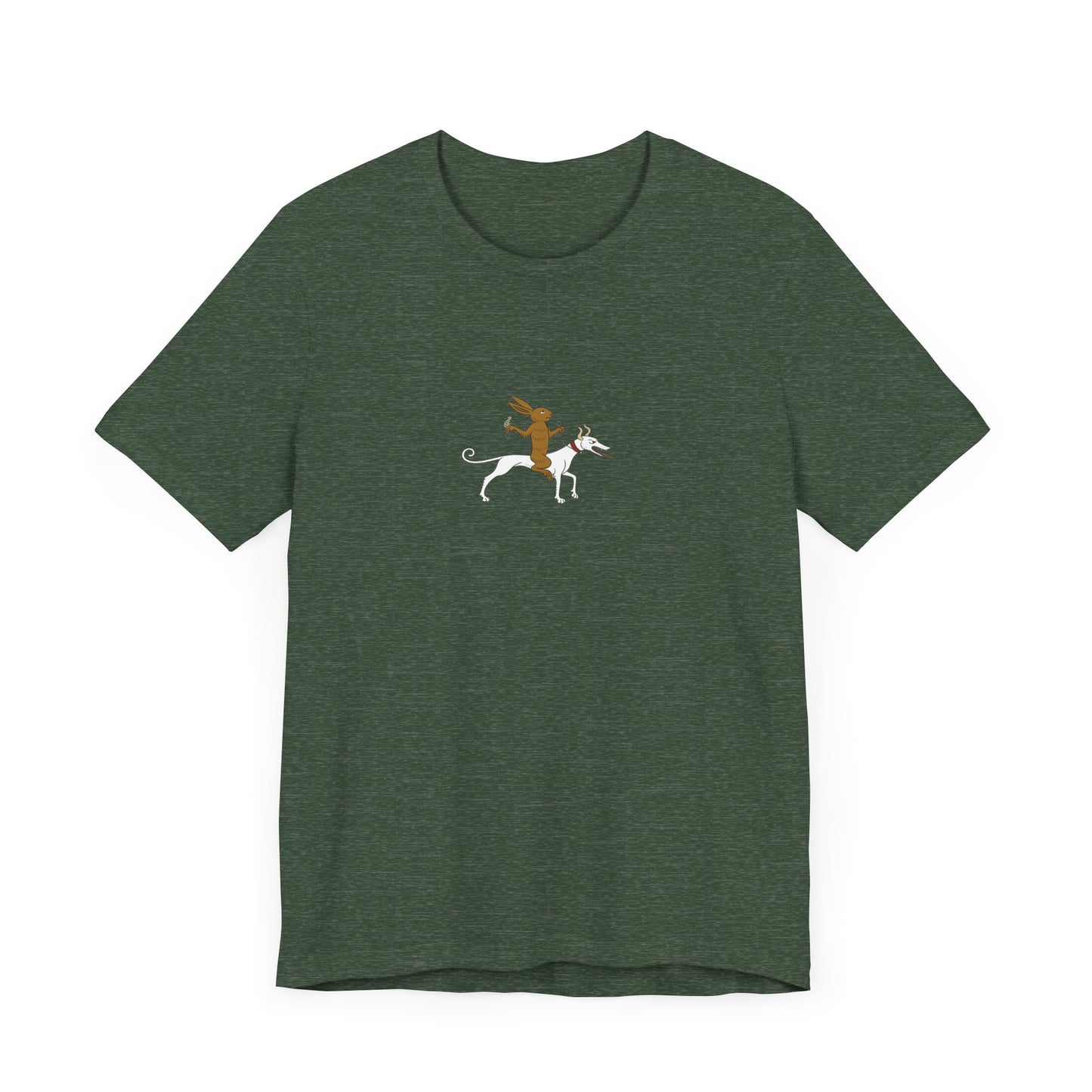 The Hare Riding a Hound, Pontifical of Guillaume Durand, Avignon, before 1390 Tee