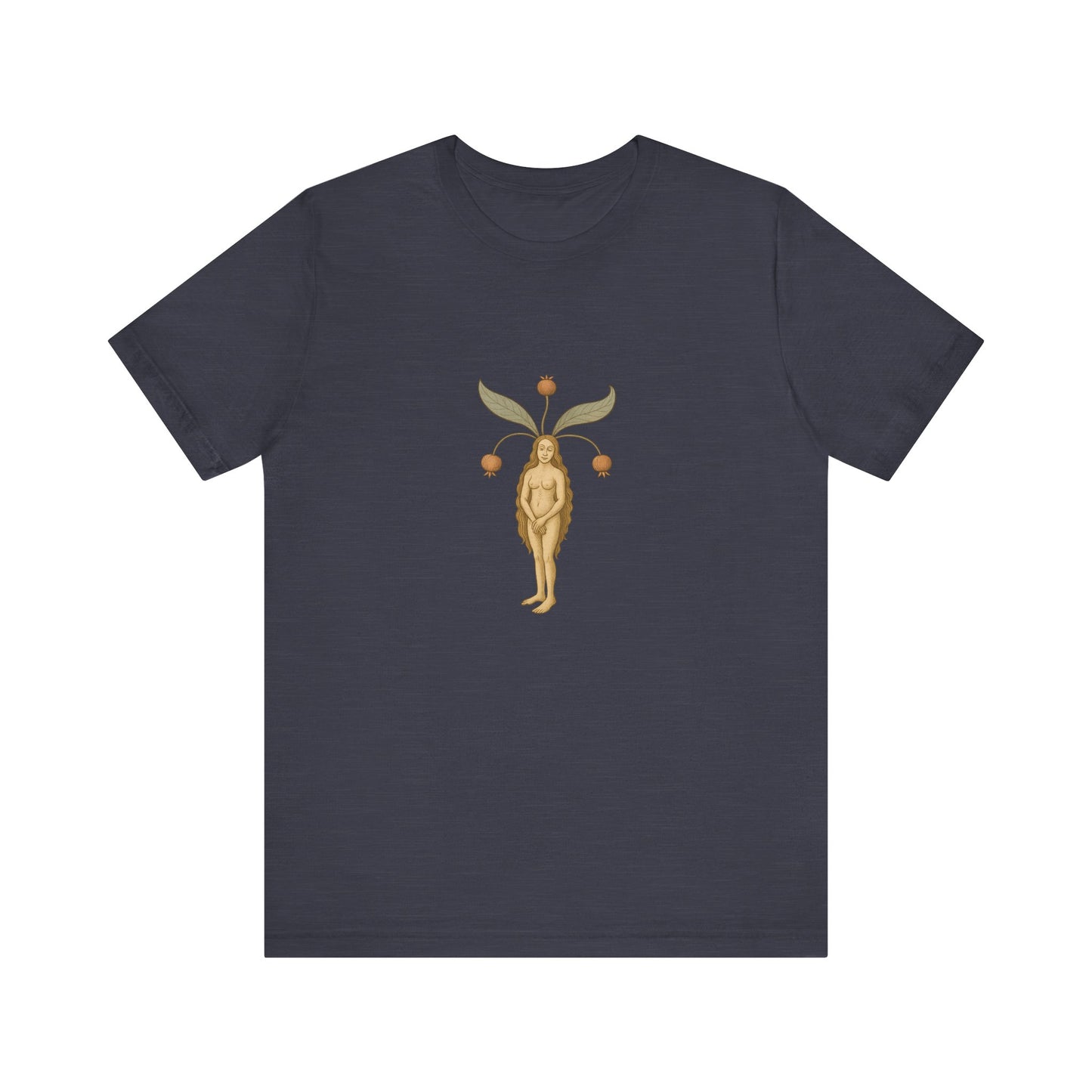 Big Mandragora Muse, Medieval Mandrake Herb Lore Unisex Heavy Cotton Tee