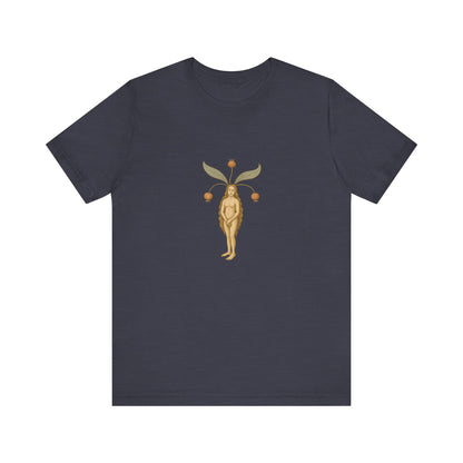Big Mandragora Muse, Medieval Mandrake Herb Lore Unisex Heavy Cotton Tee