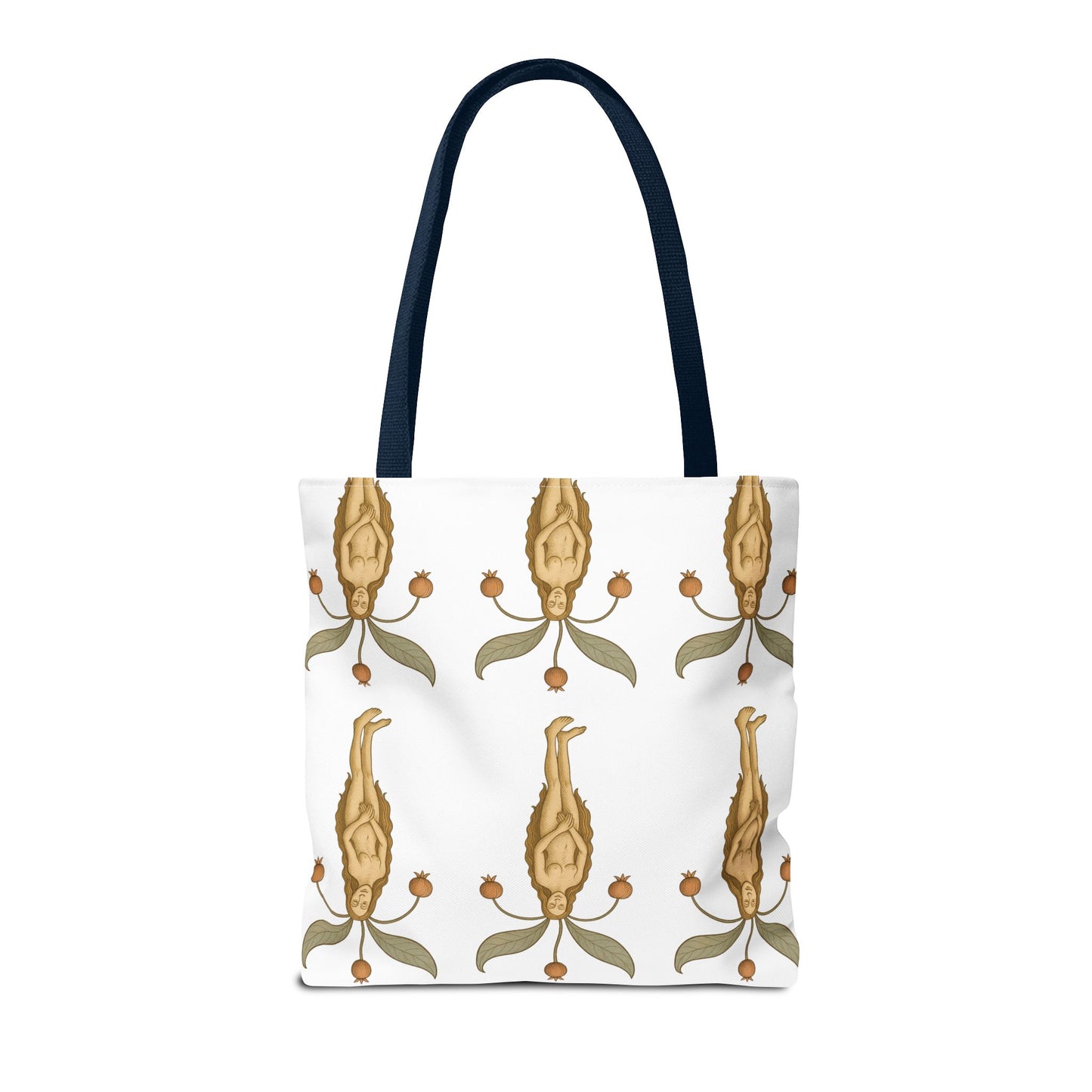 Mandragora Muse, Medieval Herb Lore Unisex Whimsical Patterned Tote Bag
