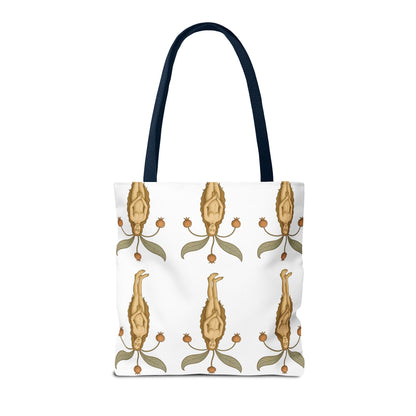 Mandragora Muse, Medieval Herb Lore Unisex Whimsical Patterned Tote Bag