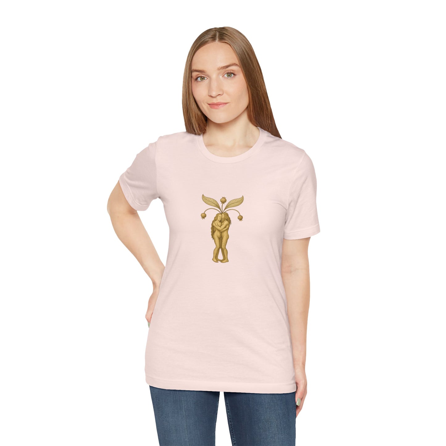 Big Mandrakes in Love, Mythical Root Romance Unisex Heavy Cotton Tee