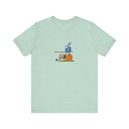 Bunny Snail Rider After MS Yates Thompson 8 F 294, Remastered Marginalia Manuscript Art Tee
