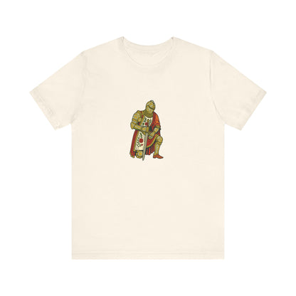 Kneeling Medieval Knight Floral Tee
