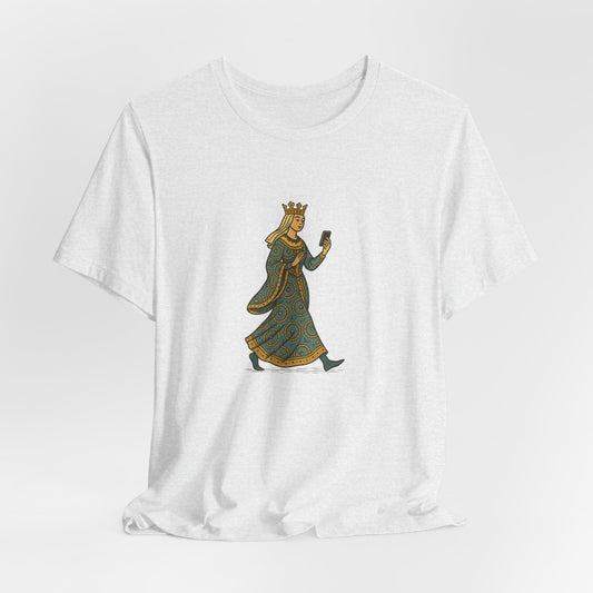 The Crowned Strutter – Medieval Couture on the Go - Unisex Heavy Cotton T-shirt