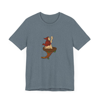 The Eggman Monk, Medieval Marginalia Print T-shirt
