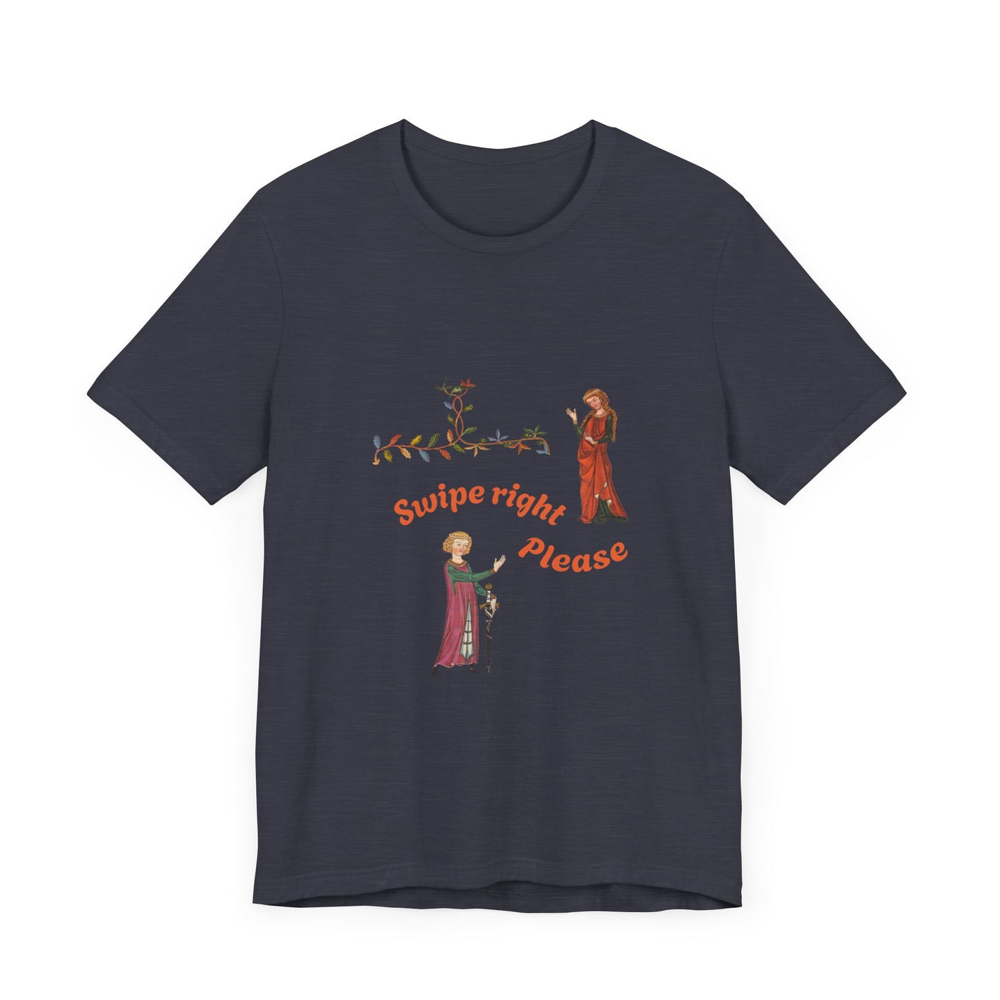 Marginalia Manuscript Romance Swipe Right Unisex Softstyle T-Shirt
