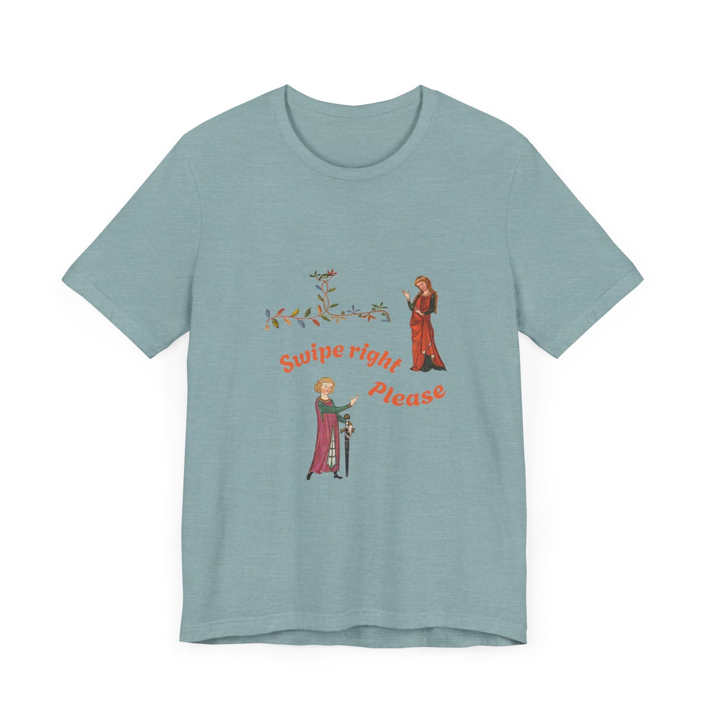 Marginalia Manuscript Romance Swipe Right Unisex Softstyle T-Shirt