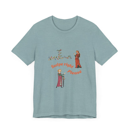 Marginalia Manuscript Romance Swipe Right Unisex Softstyle T-Shirt