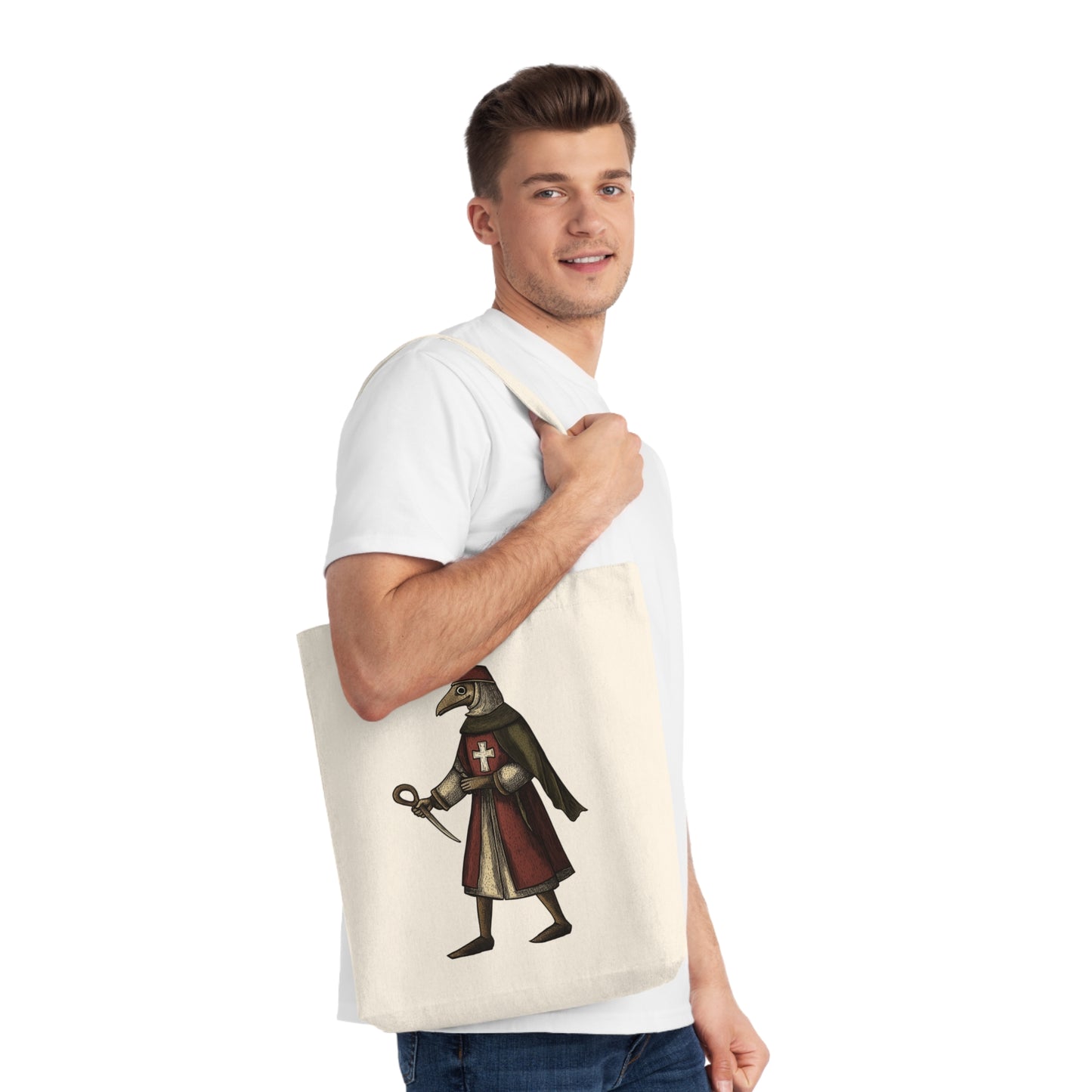 Hanseatic Art, Medieval Plague Doctor Woven Tote Bag