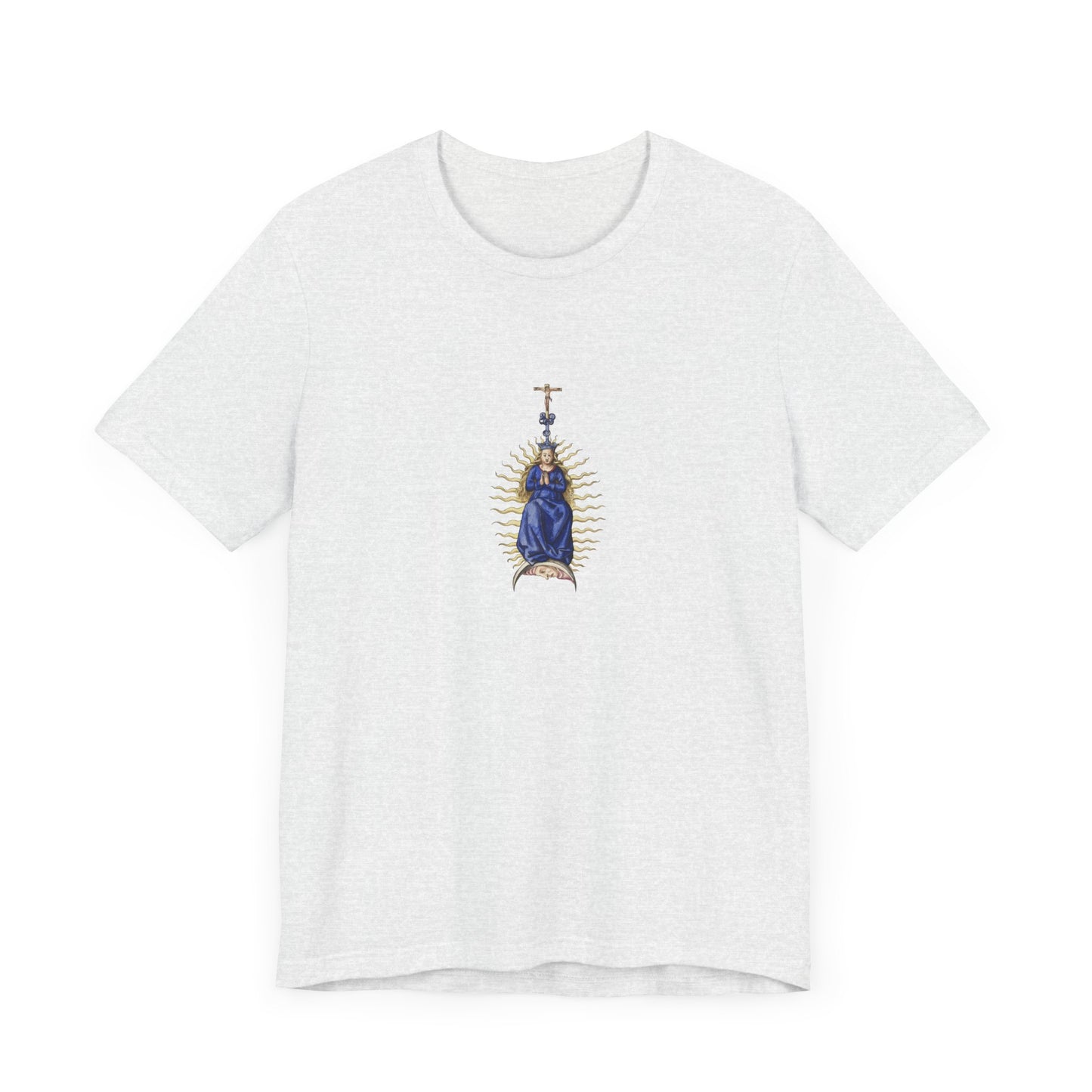 Spiritual Mary Graphic T-Shirt, Faith-Based Apparel, Casual Wear, Gift for Believers, Unisex Tee,