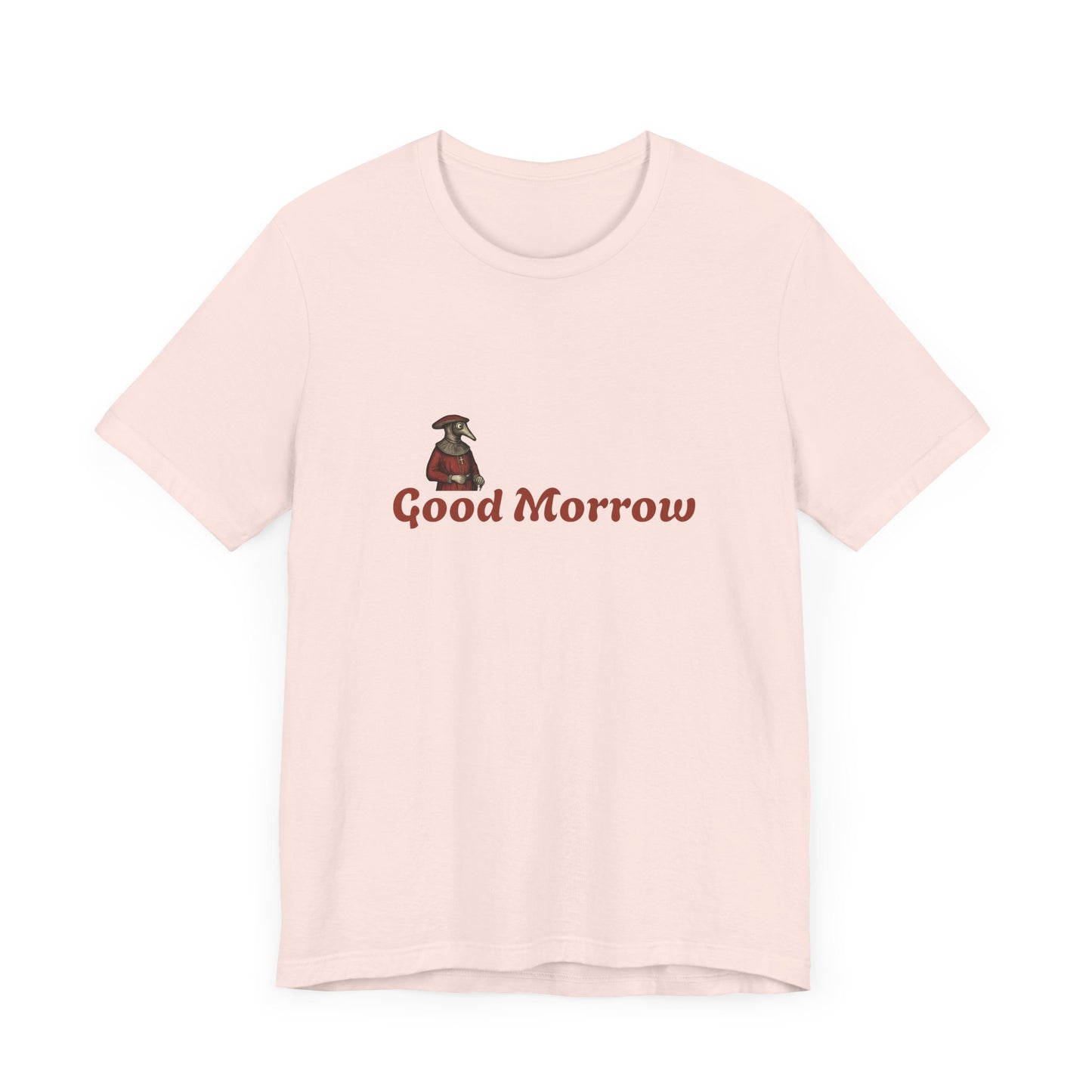 Hanseatic Art, Medieval Plague Doctor with Good Morrow Unisex Softstyle T-Shirt
