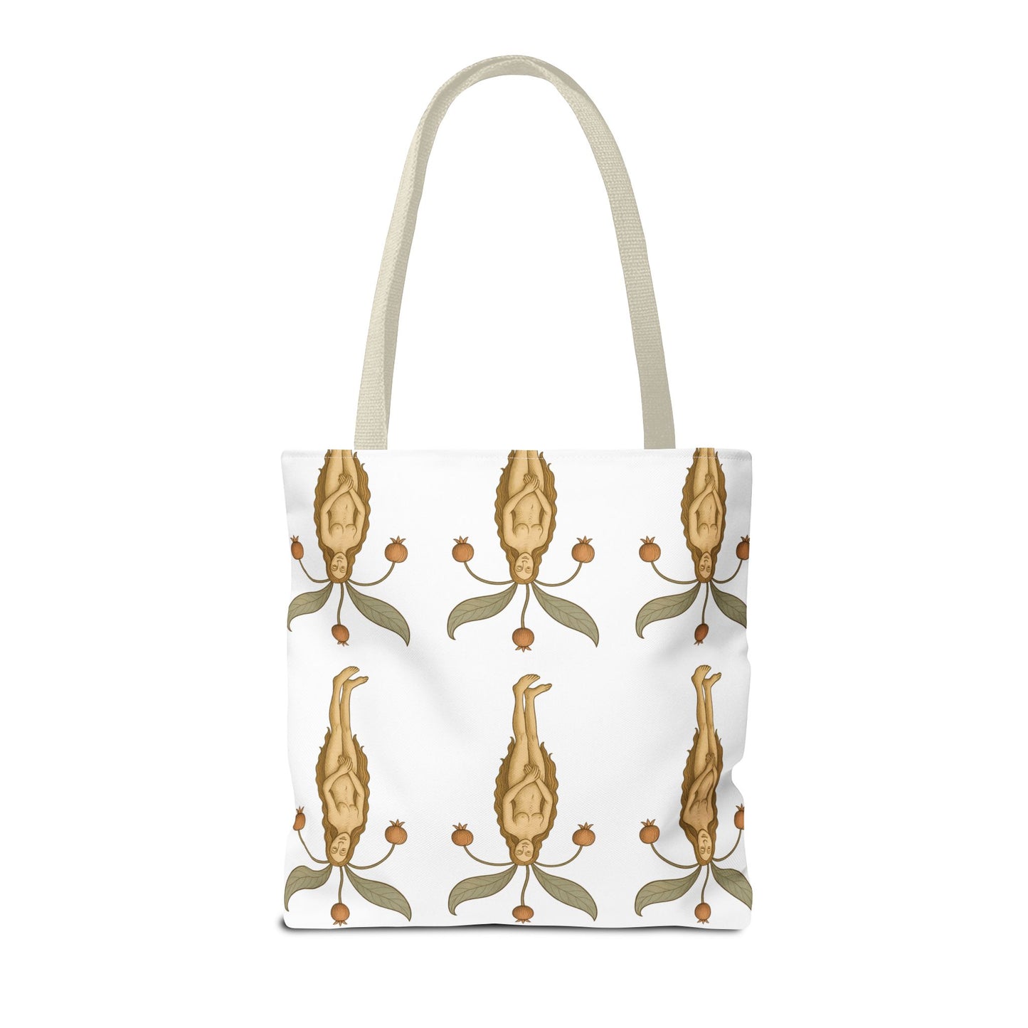 Mandragora Muse, Medieval Herb Lore Unisex Whimsical Patterned Tote Bag