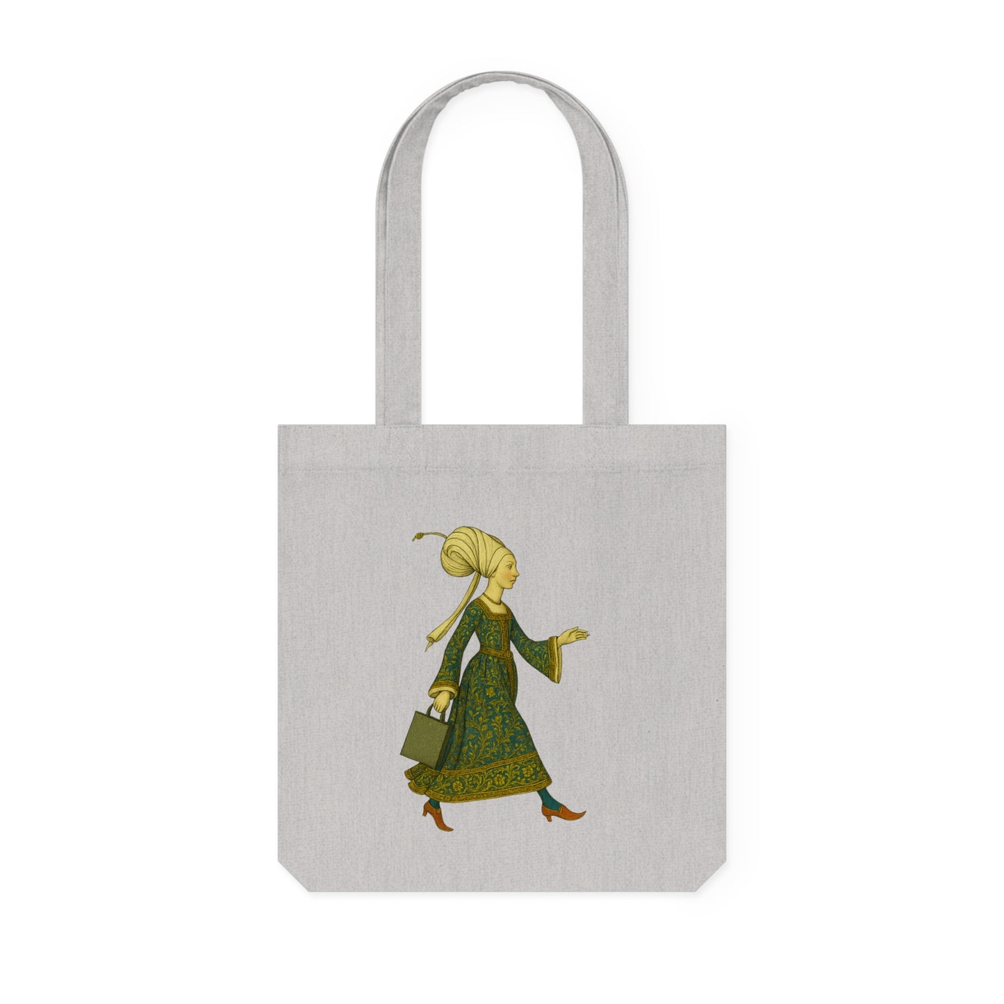 Lady of the Mall – Medieval Fashionista - Woven Tote Bag