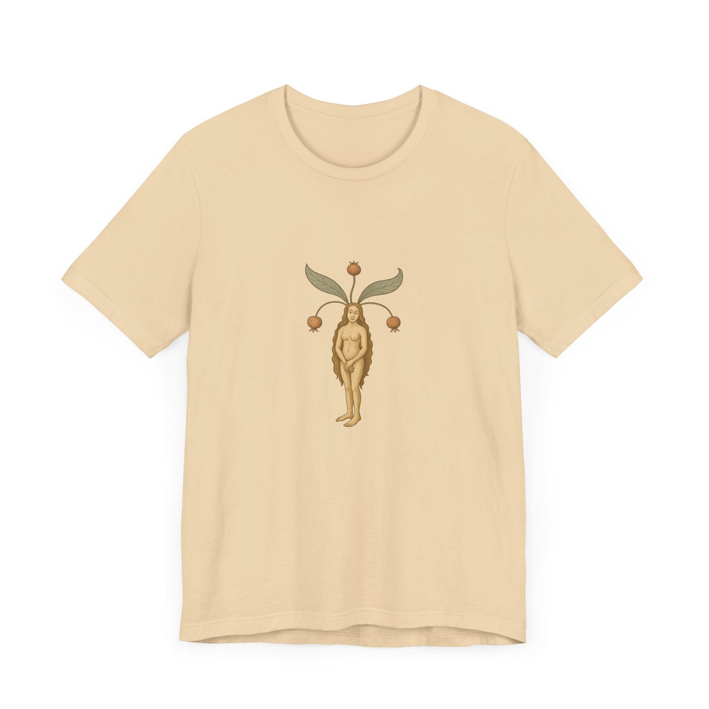 Big Mandragora Muse, Medieval Mandrake Herb Lore Unisex Heavy Cotton Tee