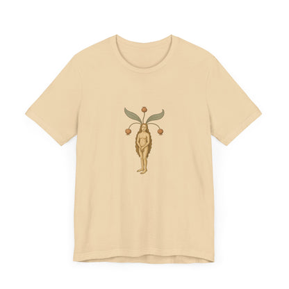 Big Mandragora Muse, Medieval Mandrake Herb Lore Unisex Heavy Cotton Tee