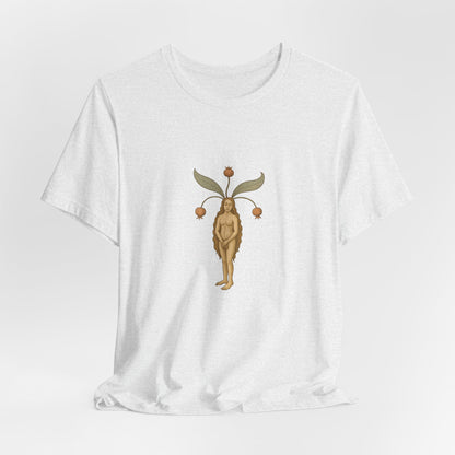 Big Mandragora Muse, Medieval Mandrake Herb Lore Unisex Heavy Cotton Tee