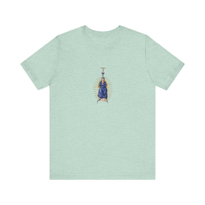Spiritual Mary Graphic T-Shirt, Faith-Based Apparel, Casual Wear, Gift for Believers, Unisex Tee,