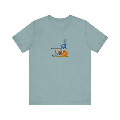 Bunny Snail Rider After MS Yates Thompson 8 F 294, Remastered Marginalia Manuscript Art Tee