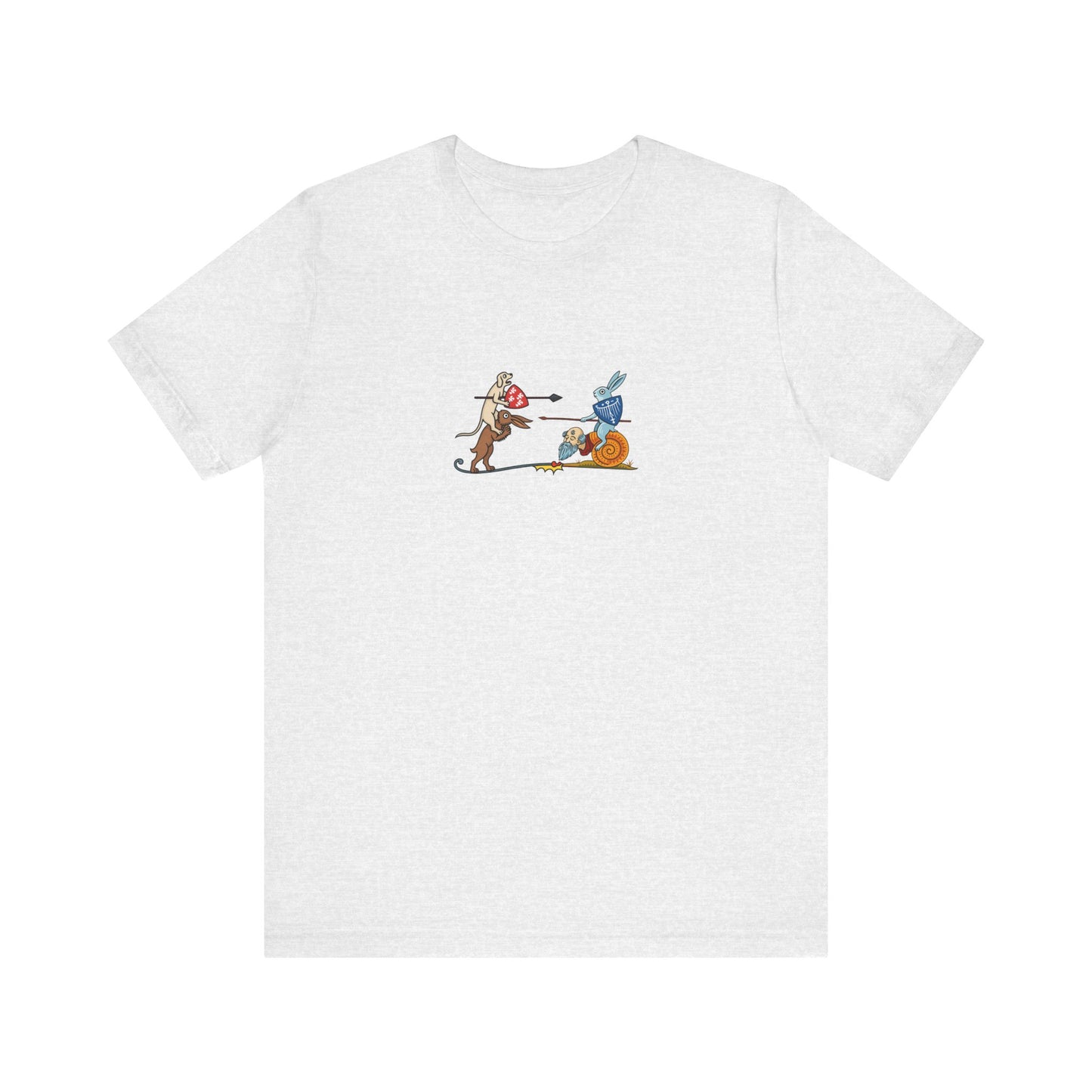 Bunny Snail Rider After MS Yates Thompson 8 F 294, Remastered Marginalia Manuscript Art Tee