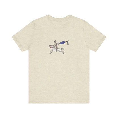 Rabbit Hunting Human, Marginalia Manuscript Art Unisex T-Shirt